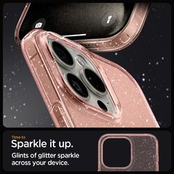 Spigen iPhone 15 Pro Max case cover Liquid Crystal Glitter - Rose Quartz